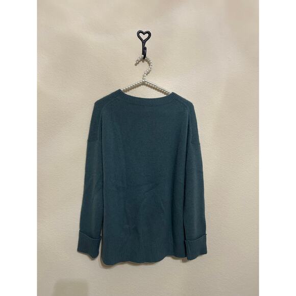 360 Cashmere Sweater Size XS Green Quiet Luxury Minimalist Capsule Pullover Knit - Picture 9 of 10